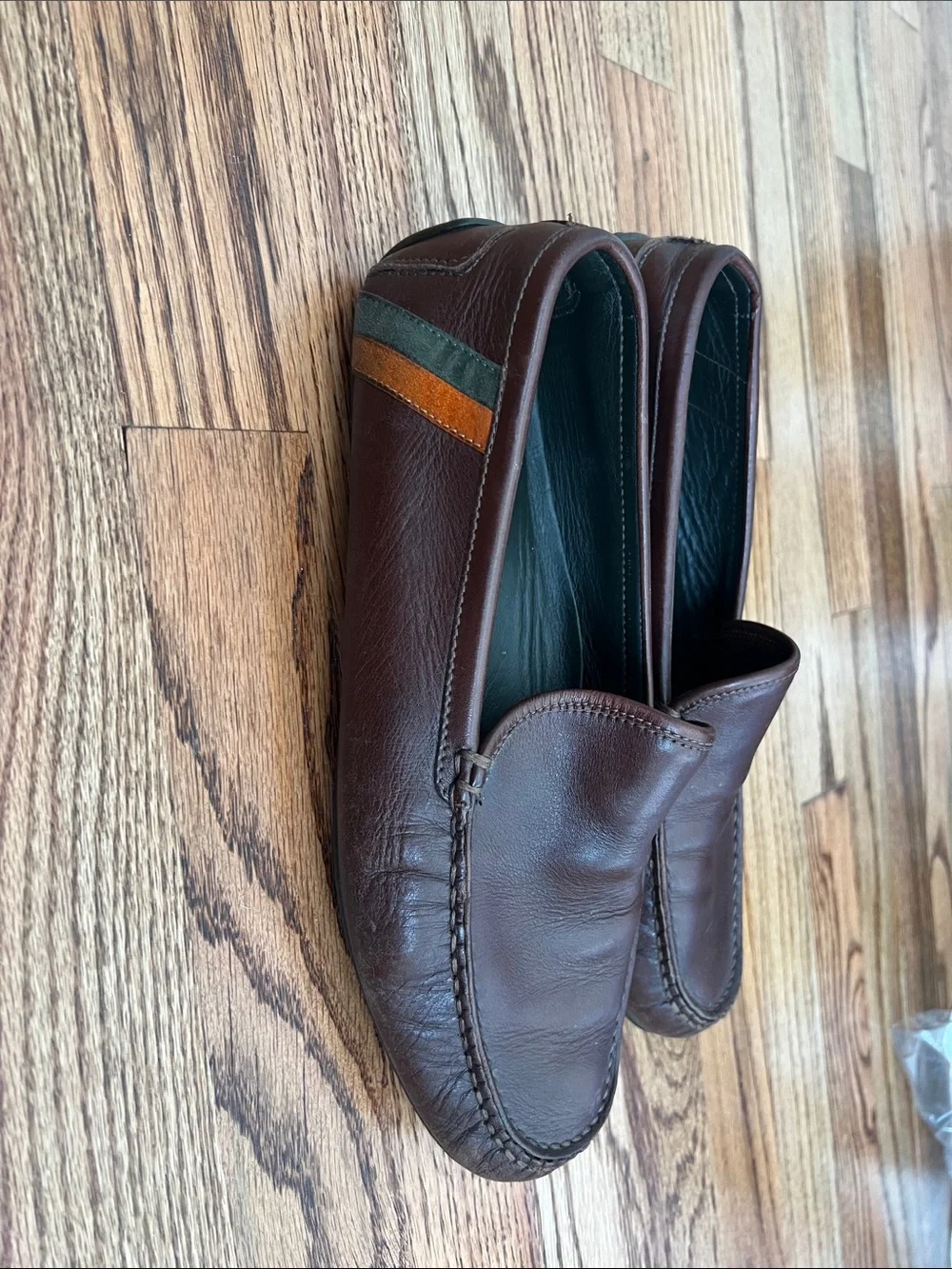 Ralph Lauren Brown Leather Slip-On Loafers - Picture 5 of 7